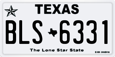 TX license plate BLS6331