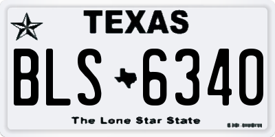 TX license plate BLS6340