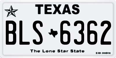 TX license plate BLS6362
