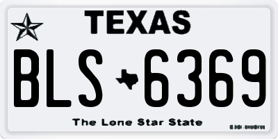 TX license plate BLS6369