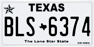 TX license plate BLS6374