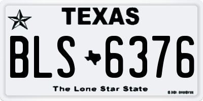 TX license plate BLS6376