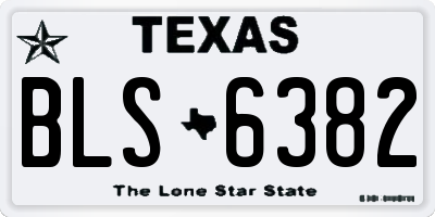 TX license plate BLS6382