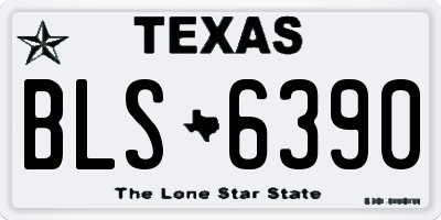 TX license plate BLS6390