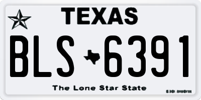 TX license plate BLS6391