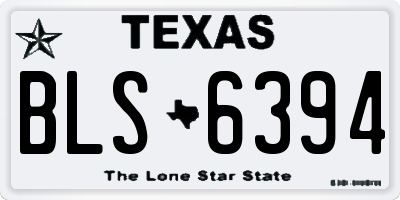 TX license plate BLS6394