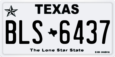 TX license plate BLS6437