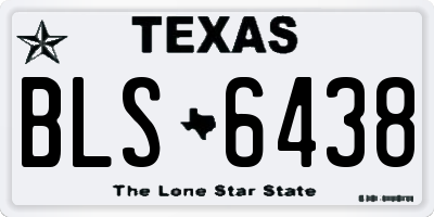 TX license plate BLS6438
