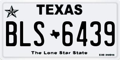 TX license plate BLS6439