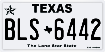 TX license plate BLS6442