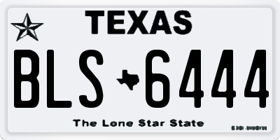 TX license plate BLS6444