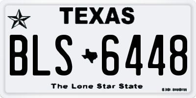 TX license plate BLS6448