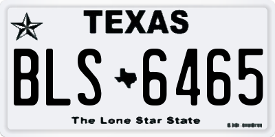 TX license plate BLS6465