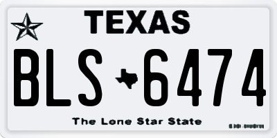TX license plate BLS6474