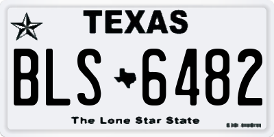 TX license plate BLS6482