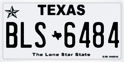 TX license plate BLS6484
