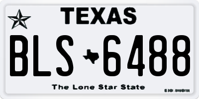 TX license plate BLS6488