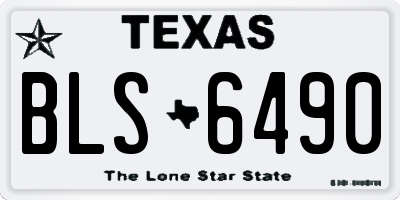 TX license plate BLS6490
