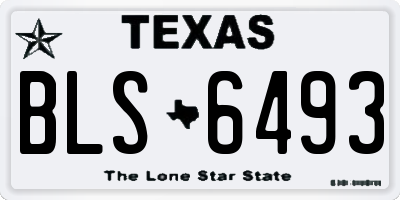 TX license plate BLS6493