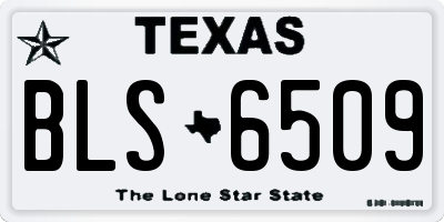 TX license plate BLS6509