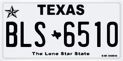 TX license plate BLS6510