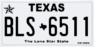 TX license plate BLS6511