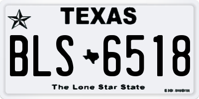 TX license plate BLS6518