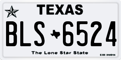 TX license plate BLS6524