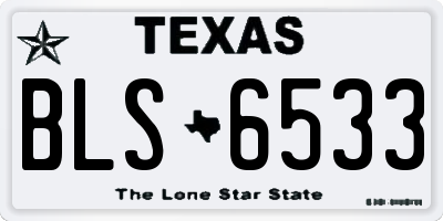 TX license plate BLS6533