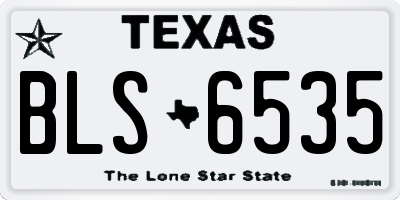 TX license plate BLS6535