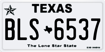 TX license plate BLS6537