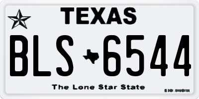 TX license plate BLS6544