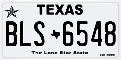 TX license plate BLS6548