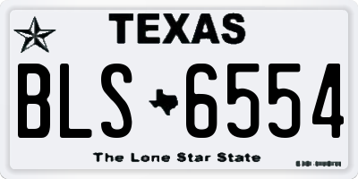 TX license plate BLS6554