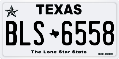 TX license plate BLS6558