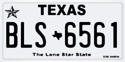 TX license plate BLS6561