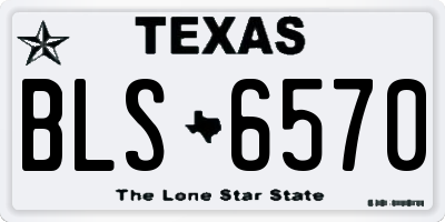 TX license plate BLS6570