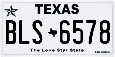 TX license plate BLS6578