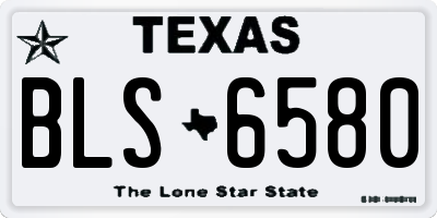 TX license plate BLS6580