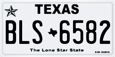 TX license plate BLS6582