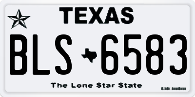 TX license plate BLS6583