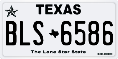 TX license plate BLS6586