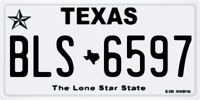 TX license plate BLS6597