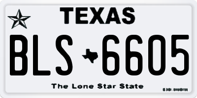 TX license plate BLS6605