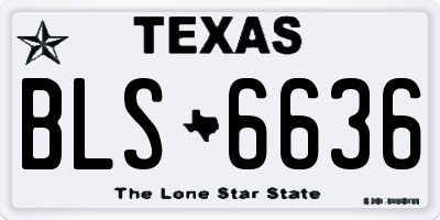 TX license plate BLS6636
