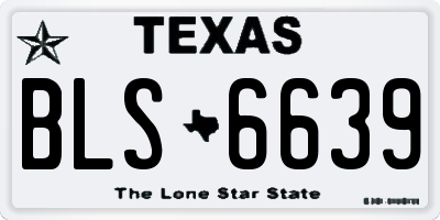 TX license plate BLS6639