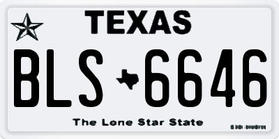 TX license plate BLS6646