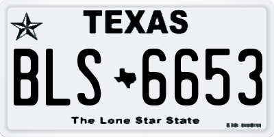 TX license plate BLS6653