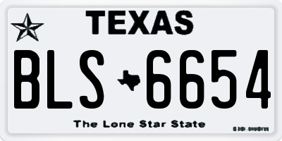 TX license plate BLS6654