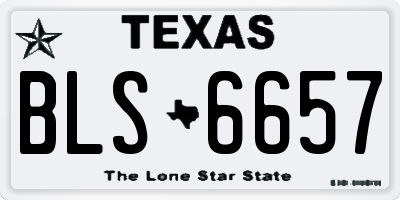 TX license plate BLS6657